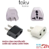 Đầu Chuyển Đổi bTakyHome - Phích Điện Nhỏ Gọn, Chân Dẹt Sang Tròn, Giá 19k