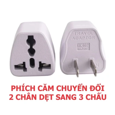 Đầu Chuyển Đổi bTakyHome - Phích Điện Nhỏ Gọn, Chân Dẹt Sang Tròn, Giá 19k 5 Đầu Chuyển Đổi bTakyHome - Phích Điện Nhỏ Gọn, Chân Dẹt Sang Tròn, Giá 19k 5