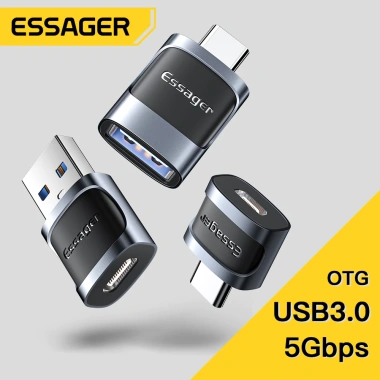 Đầu chuyển đổi Essager USB 3.0 sang Type C - Tốc độ 5Gbps, Giá chỉ 53.900₫