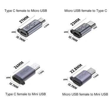 Đầu Chuyển Đổi USB-C sang Micro USB Type-C Hợp Kim - Giá 37.070 đ, Tốc Độ Cao