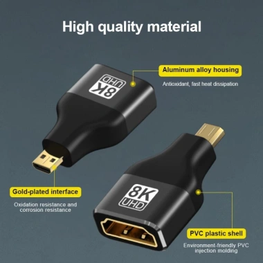 Đầu chuyển Mini/Micro HDMI sang HDMI 4K/8K 60Hz – Tương thích laptop, camera, HDTV, máy quay – Giá 22.000đ
