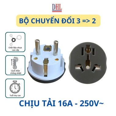 Đầu chuyển phích cắm 2 chấu sang 3 chấu – Chất lượng cao, Giá chỉ 19.000đ