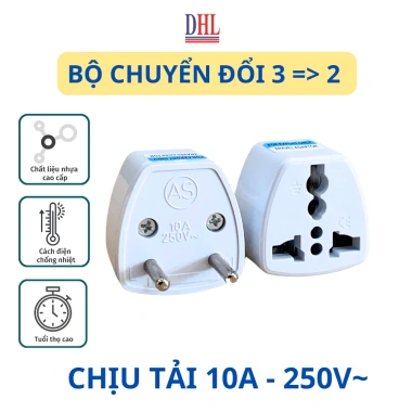 Đầu chuyển phích cắm 2 chấu sang 3 chấu – Chất lượng cao, Giá chỉ 19.000đ 10 Đầu chuyển phích cắm 2 chấu sang 3 chấu – Chất lượng cao, Giá chỉ 19.000đ 10