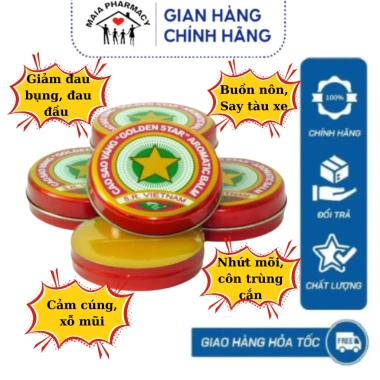 Dầu Cù Là Cao Sao Vàng GOLDEN STAR 10g - Giảm nhứt đầu, say tàu, đau bụng, cảm cúng, muỗi đốt, OPC, 29.000đ 2