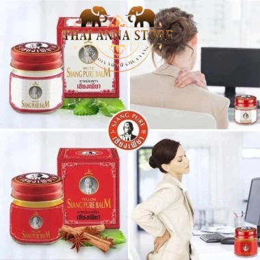 Dầu Cù Là Ông Già Siang Pure Balm 40g Thái Lan - Giảm Đau, 2 Màu Đỏ Trắng, Giá 99k