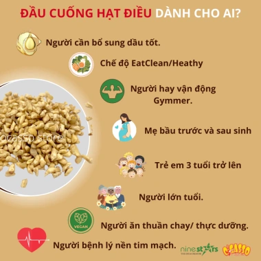 Đầu cuống hạt điều rang mộc OCasso 500g - Mầm điều, mộng điều, cồi điều, giá chỉ 120.000đ