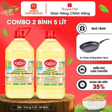 Dầu đậu nành Janbee - Giá ưu đãi 70.000₫, tặng 1 chảo, chất dinh dưỡng cao