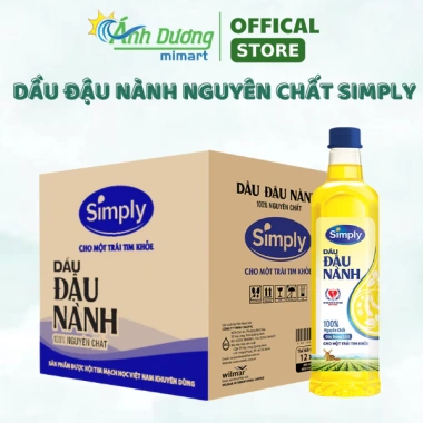 Dầu Đậu Nành Nguyên Chất Simply Chai 1L - Giá 86.330 VND, Dinh dưỡng cao, Không chất bảo quản