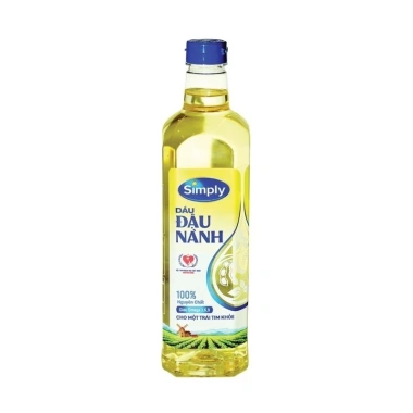 Dầu đậu nành Simly hảo hạn 500ml - Giá chỉ 71.000đ, chất dinh dưỡng cao, thơm ngon, giảm giá hấp dẫn
