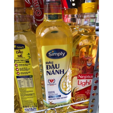 Dầu Đậu Nành Simply 100% Nguyên Chất - Omega 3,6,9, Tốt cho Sức Khỏe, 1L/2L - 72.000 VND
