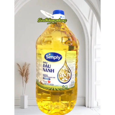 Dầu Đậu Nành Simply 5L - Giá chỉ 332.000₫, giàu protein, thích hợp chiên xào