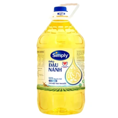 Dầu đậu nành Simply Can 5L - Nguyên chất, giá siêu ưu đãi 360.000 VND