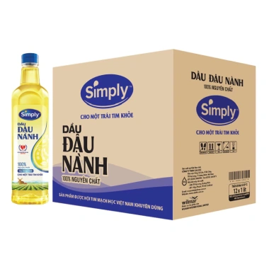 Dầu Đậu Nành Simply Chai 1L – Giá 74.000₫, dầu thực vật sạch, thơm ngon mọi món ăn 4