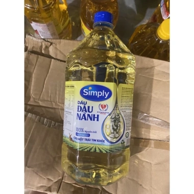 Dầu Đậu Nành Simply Nguyên chất 100% 2L - Chỉ 149.000, giàu dinh dưỡng cho nấu ăn