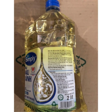 Dầu Đậu Nành Simply Nguyên chất 100% 2L - Chỉ 149.000, giàu dinh dưỡng cho nấu ăn