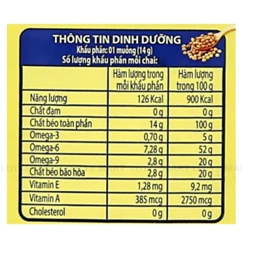 Dầu Đậu Nành Tường An 1L - Nguyên chất, giá ưu đãi 67.000 VND, giảm so với 84.420 VND