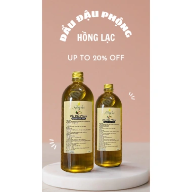 Dầu Đậu Phộng Nguyên Chất Hồng Lạc 49k - Giá Tiết Kiệm, Dinh Dưỡng Cho Nấu Ăn