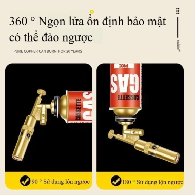 Đầu đèn pin Gas Mini cao cấp, lõi đồng, ống dài bền, ngọn lửa xanh chỉ 55.000₫ 7