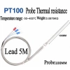 Đầu dò PT100 RTD -50‑400°C cặp nhiệt điện, cáp 1‑5m, 50/100mm – Giá 124.774₫ 12