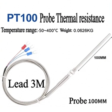 Đầu dò PT100 RTD -50‑400°C cặp nhiệt điện, cáp 1‑5m, 50/100mm – Giá 124.774₫ 14