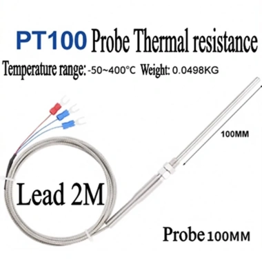Đầu dò PT100 RTD -50‑400°C cặp nhiệt điện, cáp 1‑5m, 50/100mm – Giá 124.774₫ 15