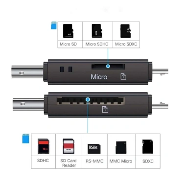 Đầu Đọc Thẻ Micro USB + USB OTG - Bộ Chuyển Đổi Thẻ Nhớ USB2.0 Cho PC Android, 108.507₫ 2 Đầu Đọc Thẻ Micro USB + USB OTG - Bộ Chuyển Đổi Thẻ Nhớ USB2.0 Cho PC Android, 108.507₫ 2