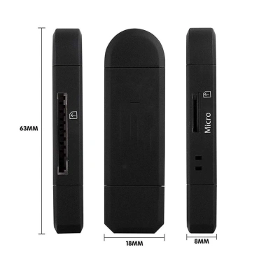 Đầu Đọc Thẻ Micro USB + USB OTG - Bộ Chuyển Đổi Thẻ Nhớ USB2.0 Cho PC Android, 108.507₫