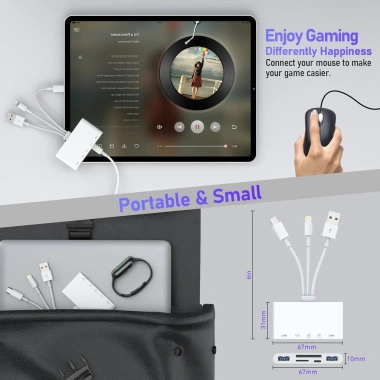 Đầu đọc thẻ nhớ 5 trong 1 USB OTG: chuyển đổi nhanh, hỗ trợ SD, microSD, TF, CF, MMC, giá 145.000 VND