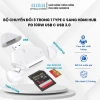 Đầu đọc thẻ nhớ đa năng SD/TF 3 trong 1 - Type C, USB, Lightning, Micro USB cho điện thoại, laptop, PC Giá chỉ 184.000₫
