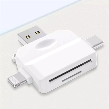 Đầu đọc thẻ nhớ đa năng SD/TF 3 trong 1 - Type C, USB, Lightning, Micro USB cho điện thoại, laptop, PC Giá chỉ 184.000₫ 4