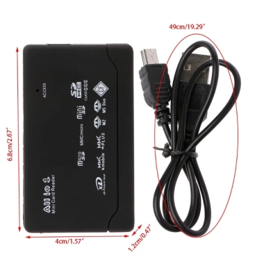 Đầu Đọc Thẻ Nhớ Đa Năng USB Mini - Hỗ trợ Micro SD, SDHC, M2, MMC, XD, CF - Giá chỉ 108.300₫
