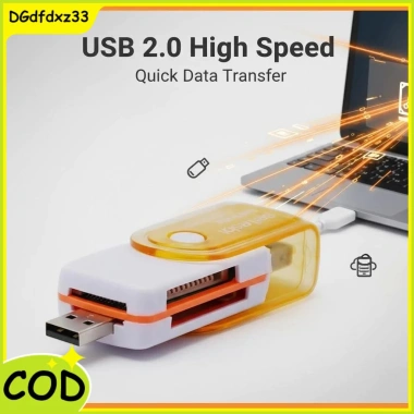 Đầu đọc thẻ nhớ USB 4 trong 1 tốc độ cao, hỗ trợ MS, MS‑PRO, TF, Micro SD - 26.700₫