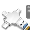 Đầu đọc thẻ TF đa giao diện USB 3.0 Type‑C, Lightning, Micro USB – Tốc độ nhanh, tương thích PC & điện thoại, giá 95.150₫ 8