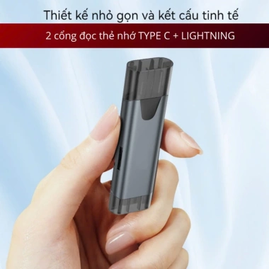 Đầu đọc thẻ TF/SD 2in1 tốc độ cao – Cổng TYPE-C & Lightning, hỗ trợ đa thiết bị, giá chỉ 169.000₫ 5
