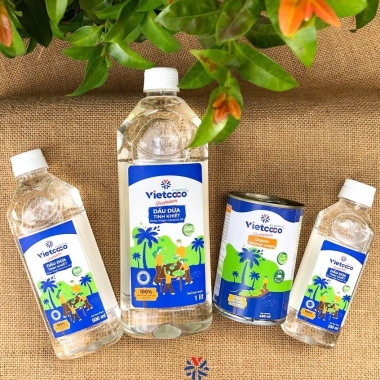 Dầu Dừa Hữu Cơ Organic Vietcoco Nguyên Chất 1L - 500ml Dưỡng Da Tóc Giá ưu đãi 75.000 VND