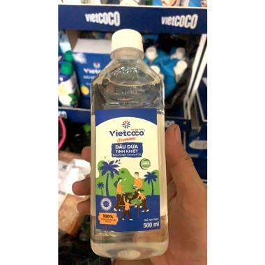 Dầu Dừa Hữu Cơ Organic Vietcoco Nguyên Chất 1L - 500ml Dưỡng Da Tóc Giá ưu đãi 75.000 VND