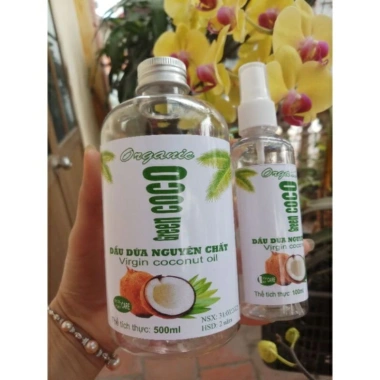 Dầu Dừa Nguyên Chất GREECoco 500ml - Dưỡng Da & Tóc, Giá Gốc 90k Giảm còn 75k