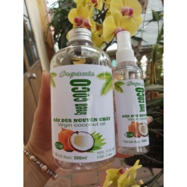 Dầu Dừa Nguyên Chất GREECoco 500ml - Dưỡng Da & Tóc, Giá Gốc 90k Giảm còn 75k