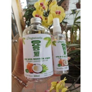 Dầu Dừa Nguyên Chất GREECoco 500ml - Dưỡng Da & Tóc, Giá Gốc 90k Giảm còn 75k