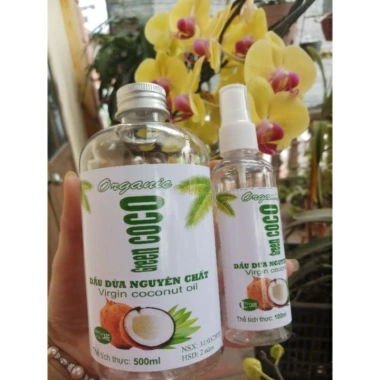 Dầu Dừa Nguyên Chất GREECoco 500ml - Dưỡng Da & Tóc, Giá Gốc 90k Giảm còn 75k