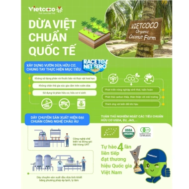 Dầu Dừa Vietcoco 100% Nguyên Chất và Vitamin E - Dưỡng ẩm da, nuôi tóc, chỉ 129k 2