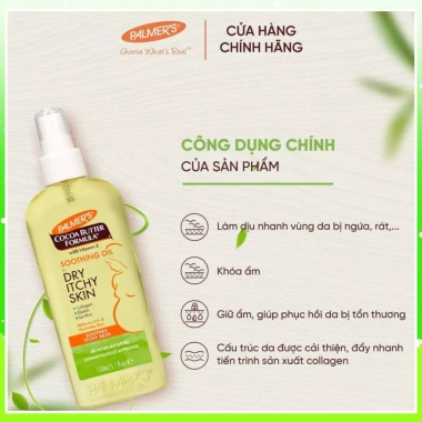 Dầu dưỡng ẩm Palmer's 150ml Cocoa Butter Vitamin E, làm dịu da khô ngứa, 367.067 VND 2 Dầu dưỡng ẩm Palmer's 150ml Cocoa Butter Vitamin E, làm dịu da khô ngứa, 367.067 VND 2