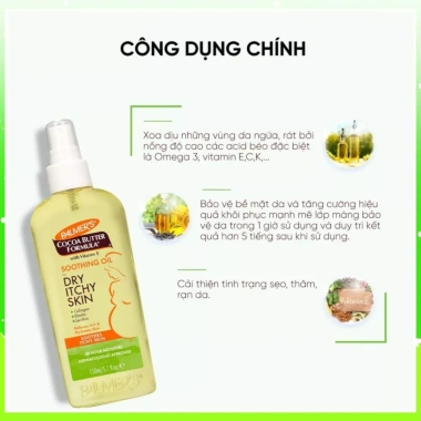 Dầu dưỡng ẩm Palmer's 150ml Cocoa Butter Vitamin E, làm dịu da khô ngứa, 367.067 VND 5 Dầu dưỡng ẩm Palmer's 150ml Cocoa Butter Vitamin E, làm dịu da khô ngứa, 367.067 VND 5