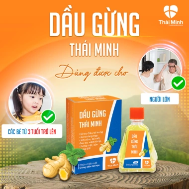 Dầu gió Gừng Thái Minh 7ml - Dầu nóng thảo dược giảm đau đầu, xương khớp, giảm giá 35.000đ