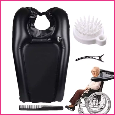 Dầu Gội bơm hơi PVC di động - Chậu đầu gối salon, giường tàn tật, cho người cao tuổi - 196.900 VND