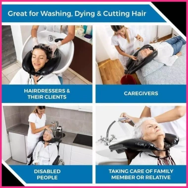 Dầu Gội bơm hơi PVC di động - Chậu đầu gối salon, giường tàn tật, cho người cao tuổi - 196.900 VND