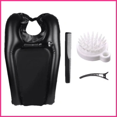 Dầu Gội bơm hơi PVC di động - Chậu đầu gối salon, giường tàn tật, cho người cao tuổi - 196.900 VND