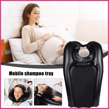 Dầu Gội bơm hơi PVC di động - Chậu đầu gối salon, giường tàn tật, cho người cao tuổi - 196.900 VND