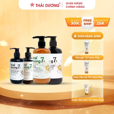 Dầu gội & dầu xả 7 Plus Gold hoa phong lan 500ml/250ml, tặng 50g, giảm còn 162.000đ 4