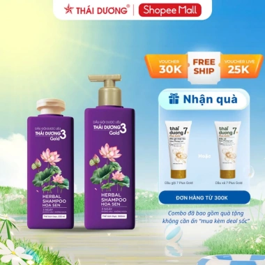 Dầu gội dược liệu Thái Dương 3 200/330/500ml - Giải quyết tóc gàu, ngứa, giảm gàu nhanh 3